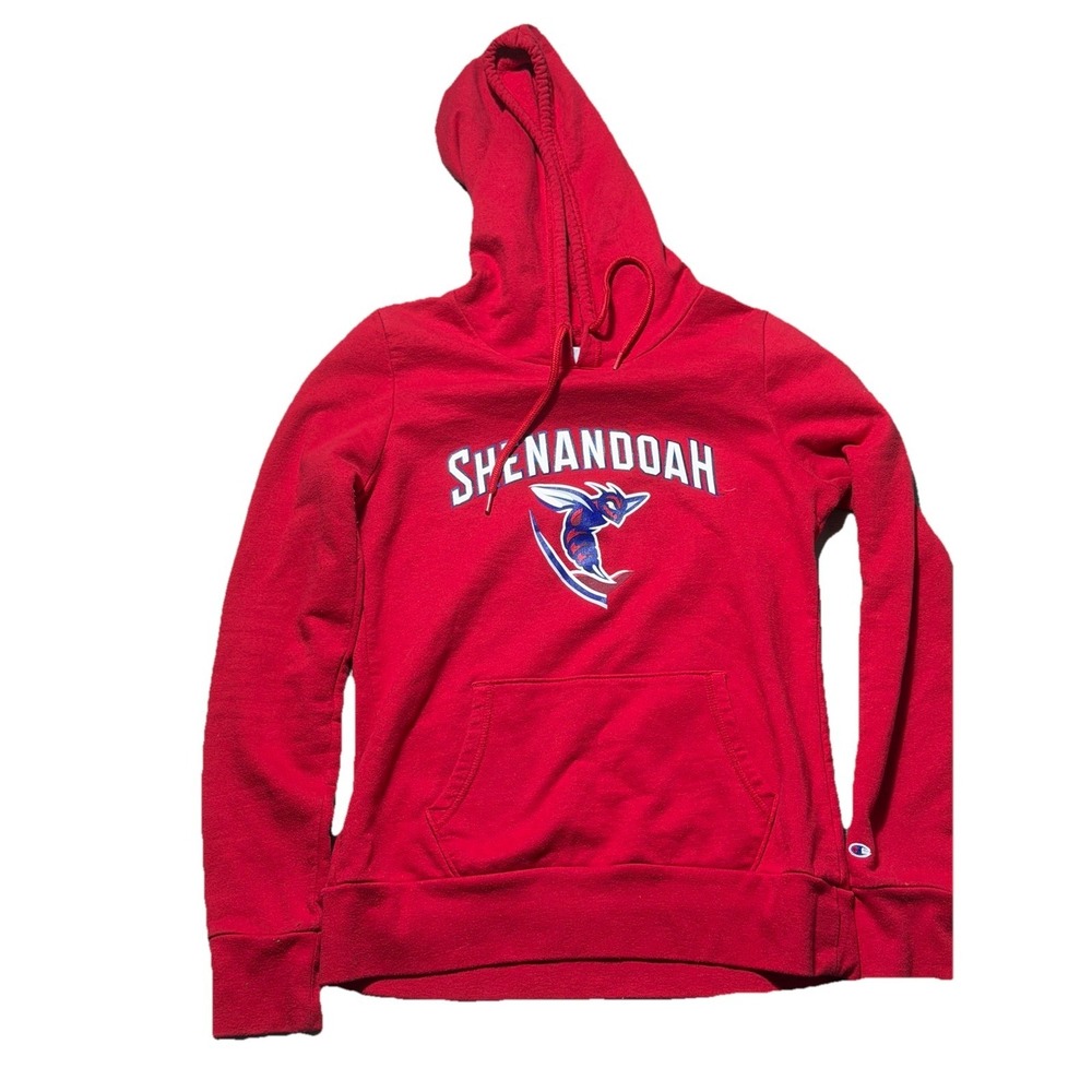 Champion Shenandoah Hornets Hoodie Small Red Pullover Sweatshirt College